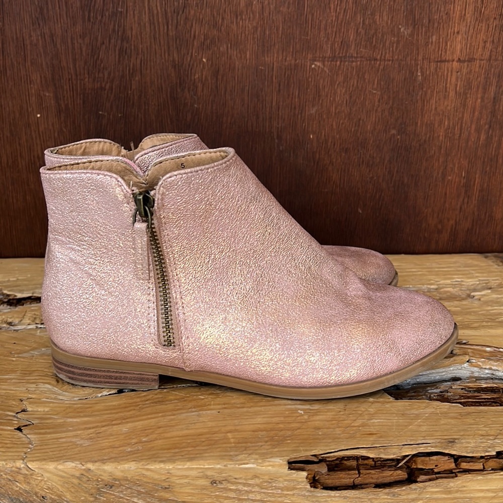 Cat & Jack rose gold booties
